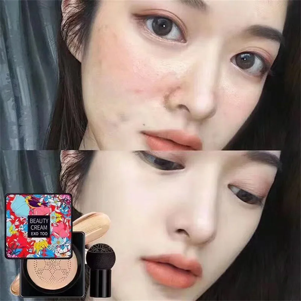 Magic Foundation Mushroom Head Air Cushion CC Cream Waterproof Brighten Foundation Cream Women Base Makeup Face Korean Cosmetics