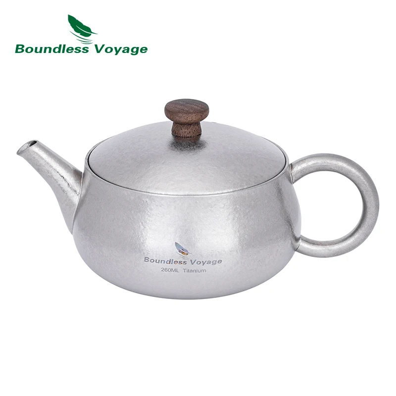 

Boundless Voyage Titanium Teapot with Filter Spout Chinese Kung Fu Tea Kettle Lightweight Travel Portable Tea Pot Ti3106D