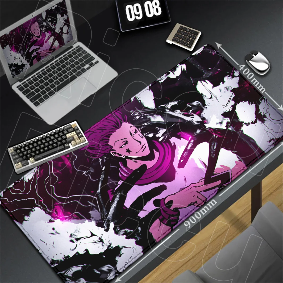 Office Computer Expand Soft Table Mat Non-slip PC Rubber Accessories Large Hunter × Hunter Killua Anime Game Mouse Pad 900x400mm