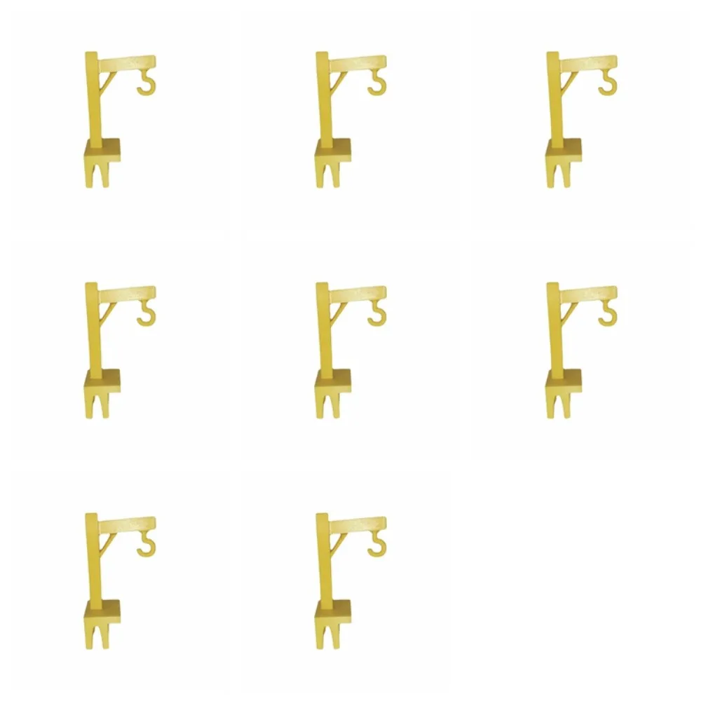 8PCS Novelty Mini Tower Crane Tea Bag Holder Funny Plastic Tea Bag Hook Portable Anti-Drop Tea Bag Fixing Clip Office