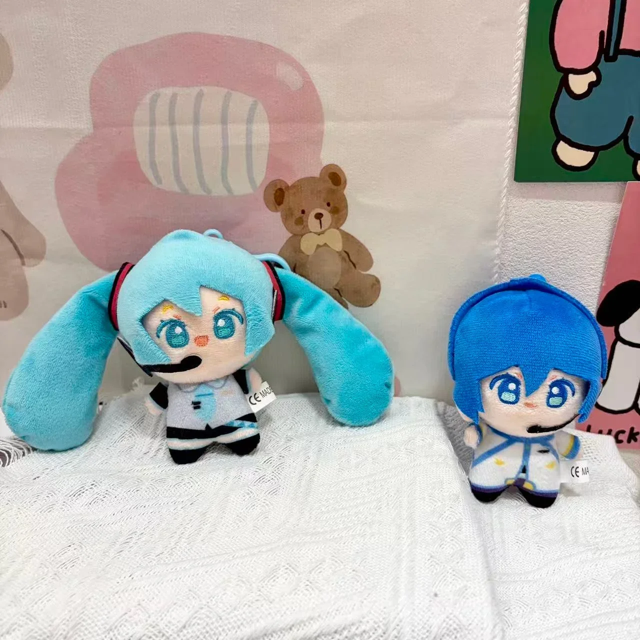 10cm Vocaloid Chibi Plush Toy Keychain Hatsune Miku Luka Rin KAITO MEIKO Stuffed Bag Pendant Collectible Gift For Anime Fans