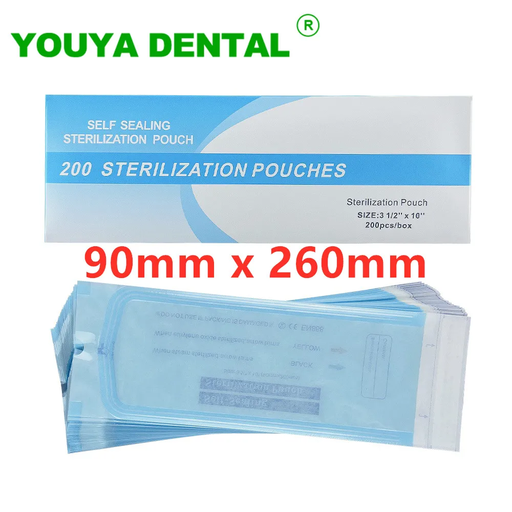 

200pcs/Box Dental Sterilization Pouch Disposable Self-Sealing Puncture Bags Medical-Grade Tattoo Dental Nail Art Accessories New