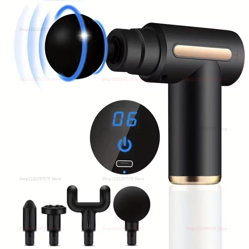 Elektrische Percussion-Massagepistole, tiefes Gewebe, Muskelentspanner, Körper, Hals, Rücken, Faszien-Therapie, Fitness-Tool zur Linderung von Schulterschmerzen