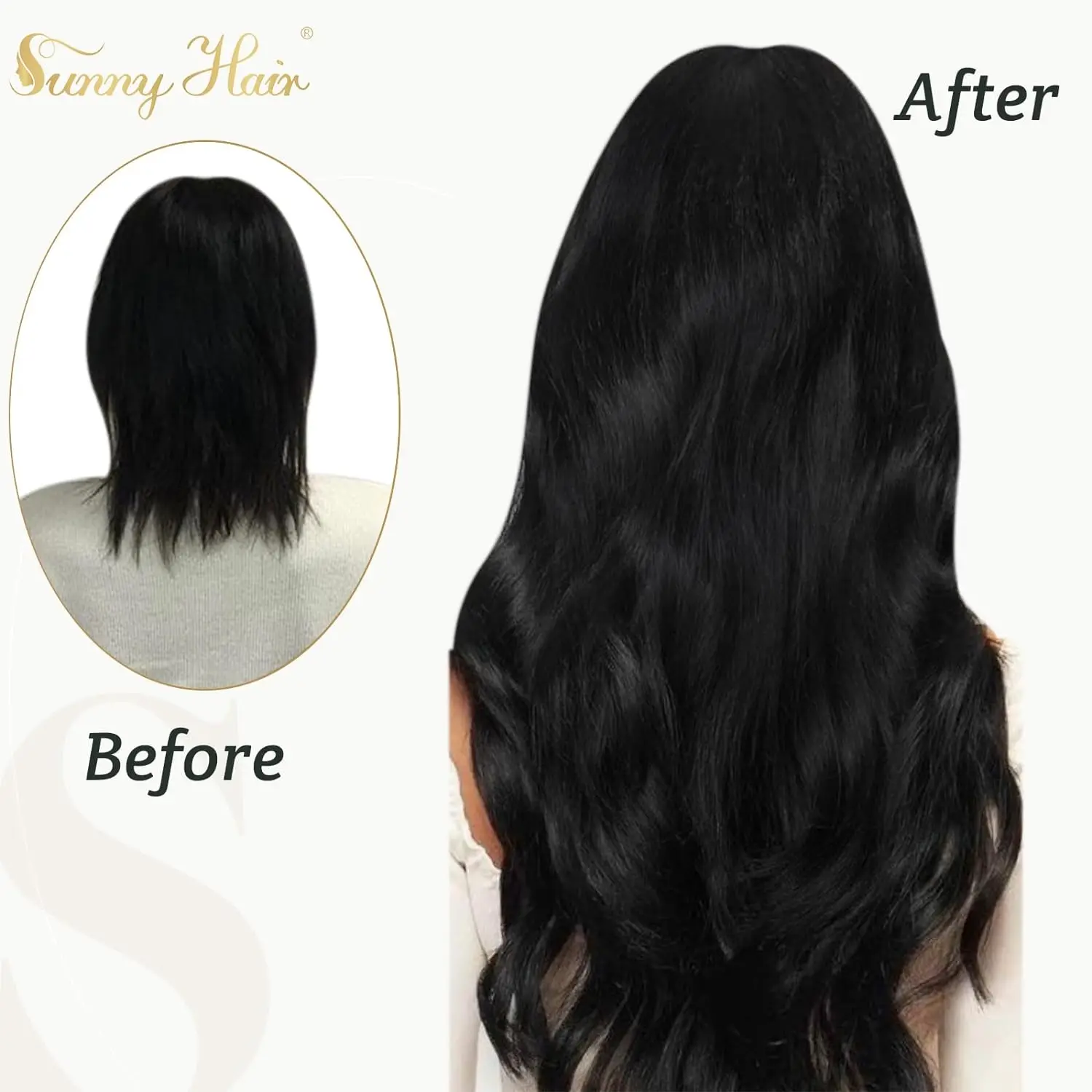 Vesunny Weft Hair Extensions Human Natural Hair Extensions Natural Wave Human Hair Weft Hair Weaving Full to End