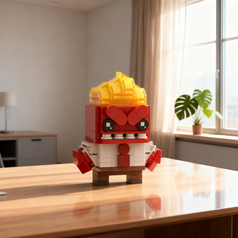 125pcs MOC Anger Inside Out BrickHeadz Model Toy Building Blocks Construction Christmas Gift Art 3D Display Birthday Collection