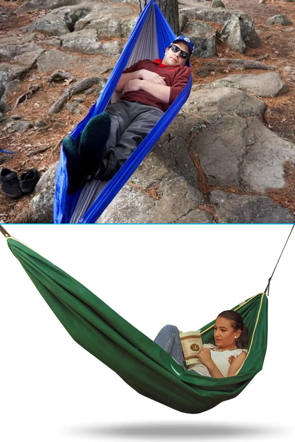 Hamaca plegable de algodón verde Ripstop, uso práctico, 1350 260x152 Cm