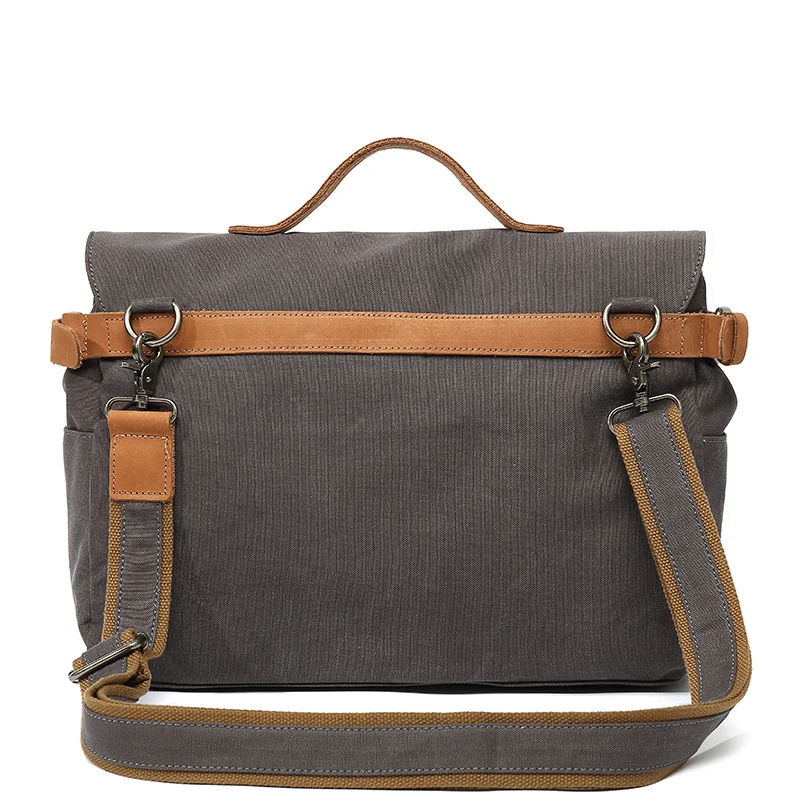 Canvas bag men's cross-body bag multi-function computer messenger kit