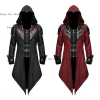 2 Color Assassin Cosplay Medieval Man Streetwear Hooded Jackets Outwear Costume Edward Assassins Creed Halloween Costume
