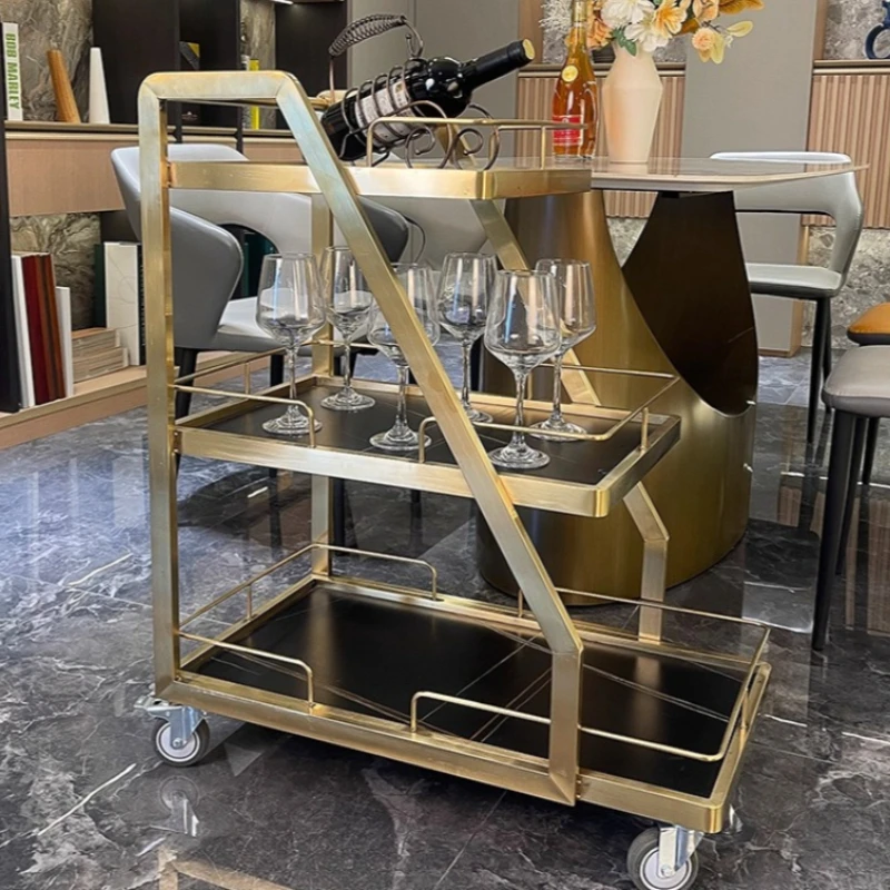 

Silver Storage Hotel Handcart Utility Detailing Moving Hotel Handcart Portable Trolley Reinigungs Wagen Commercial Furniture