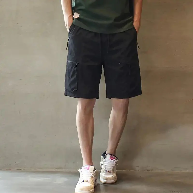 Multi-pocket cargo shorts for men, lightweight and loose quick-dry casual shorts for summer, stylish American-style sports short