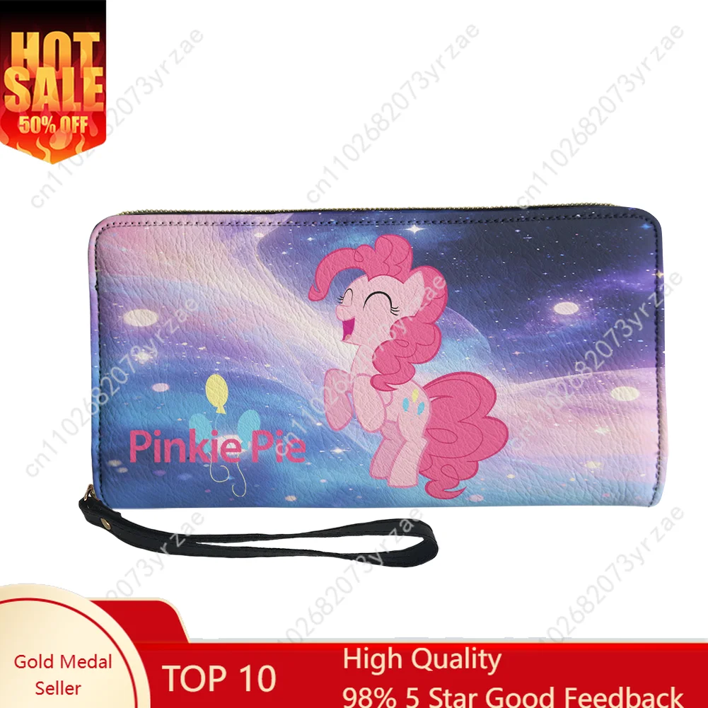 

Pinkie Pie Wallets Mens Womens Teenagers Long Zipper Wallet My Little Pony Friendship Is Magic Pocketbook Cosplay Purses