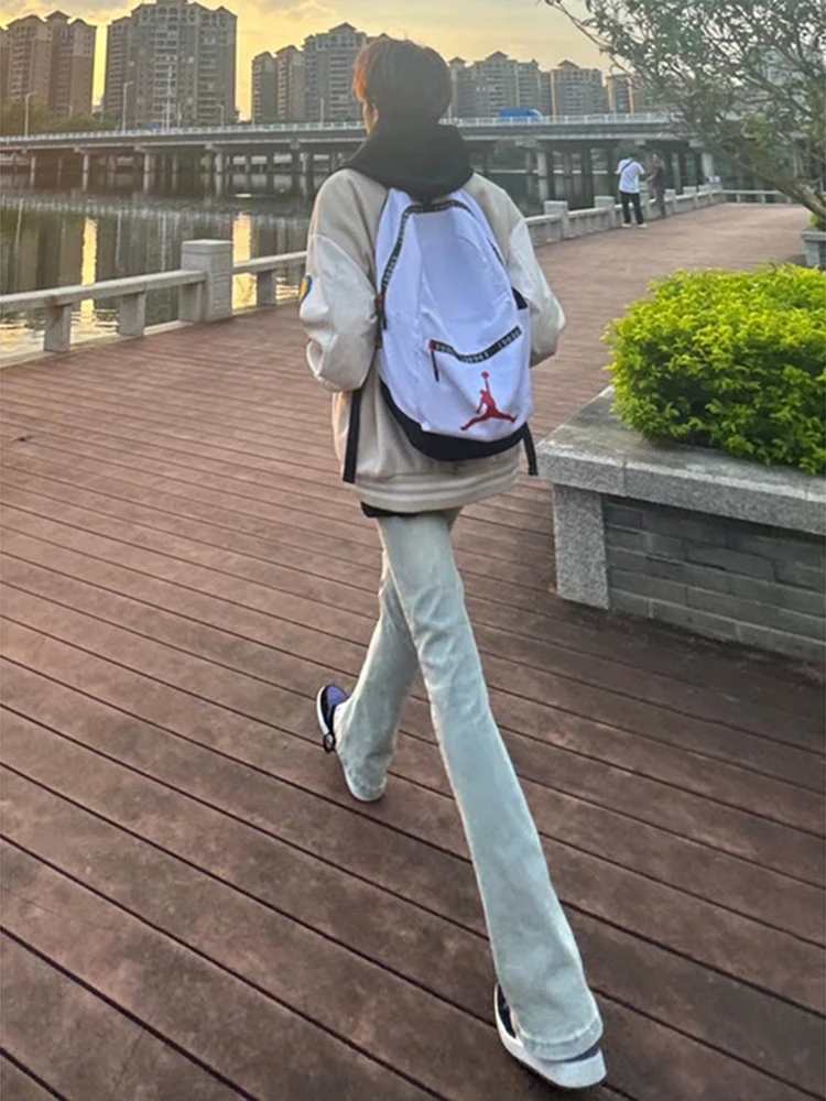 

Мужские джинсы American High Street, удлиненные, приталенные, прямые, с легким расклешением, молодежный повседневный стиль