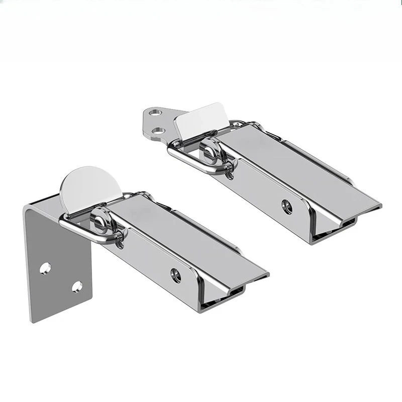 2pcs 90 Degree Right Angle Lock Stainless Steel Metal For Wooden Crate Transport Packaging Box Hasp