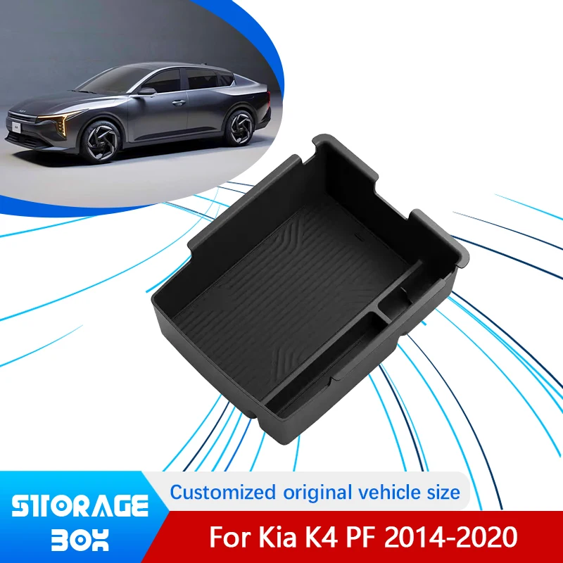 

For Kia K4 PF 2014-2020 Sedan Car Central Upper Layer Console Auto Armrest Storage Box Holder Interior Tools Parts Accessories