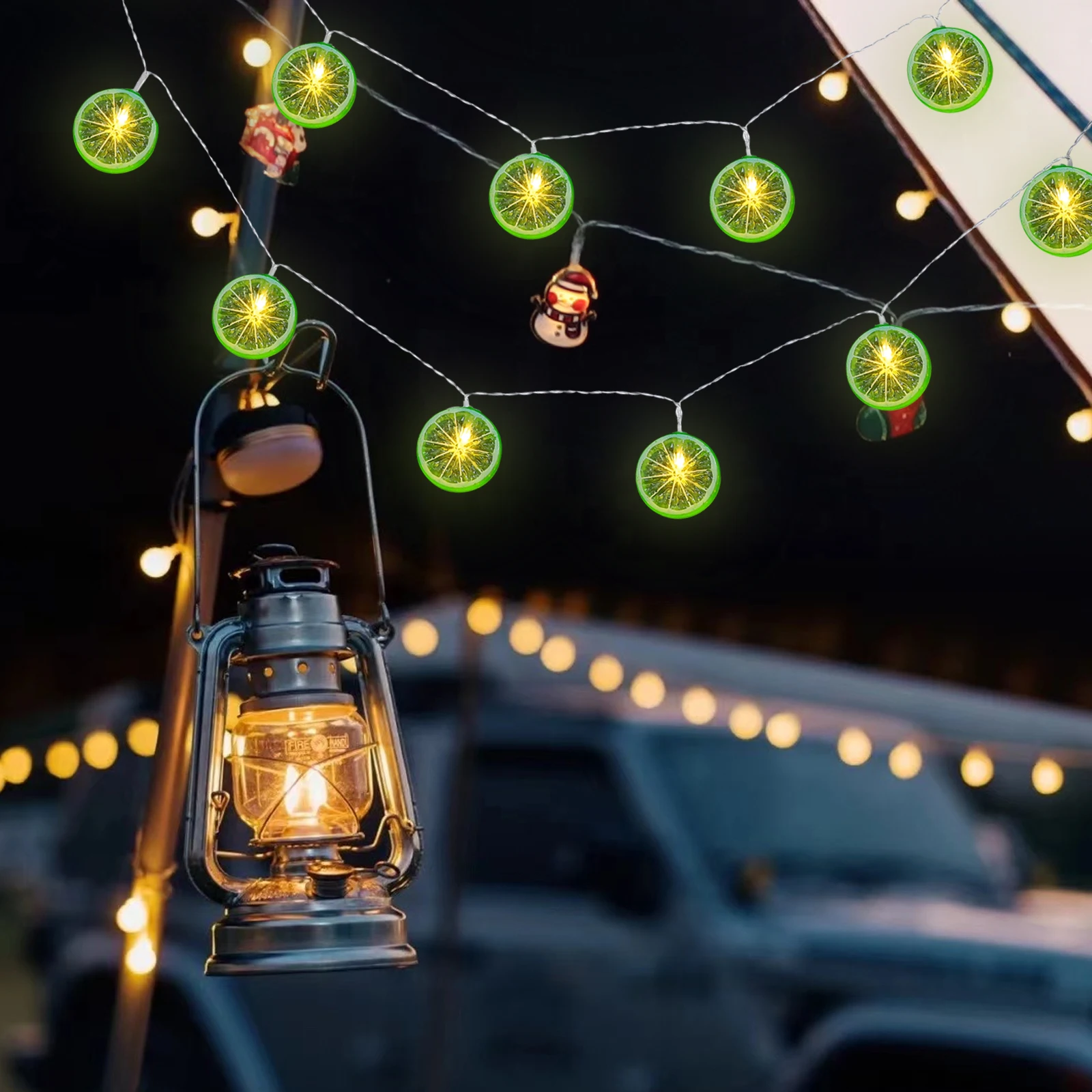 Parties Anniversaries Led String Lights Indoor Delicate String Usb Rechargeable Led Lime Slice String Lights For Bedroom Decor