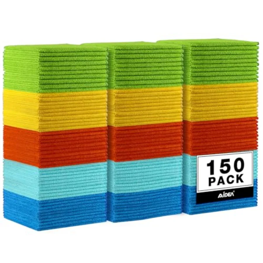 

Салфетки из микрофибры для уборки, 150 шт., полотенца из микрофибры для автомобилей, универсальные, безворсовые, впитывающие, для СУВ