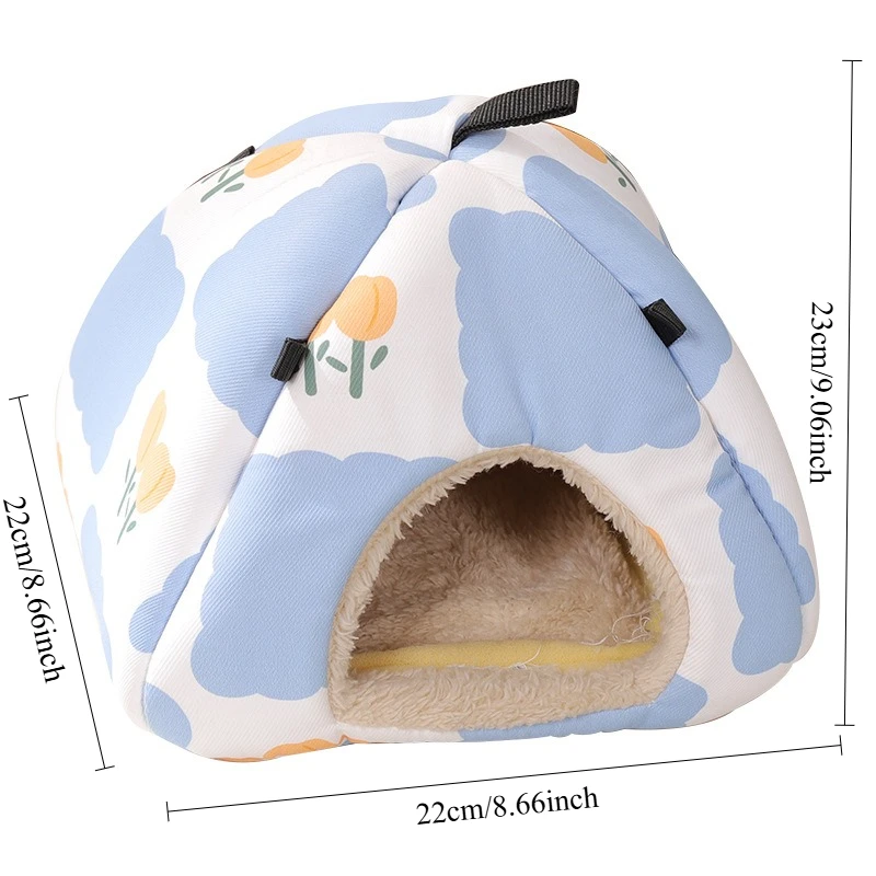 عش الحيوانات الصغيرة تنفس خيمة منغولية سرير معلق للهامستر السكر الطائرات الشراعية الدب الذهبي الدافئة الهامستر مخبأ النوم جراب #3