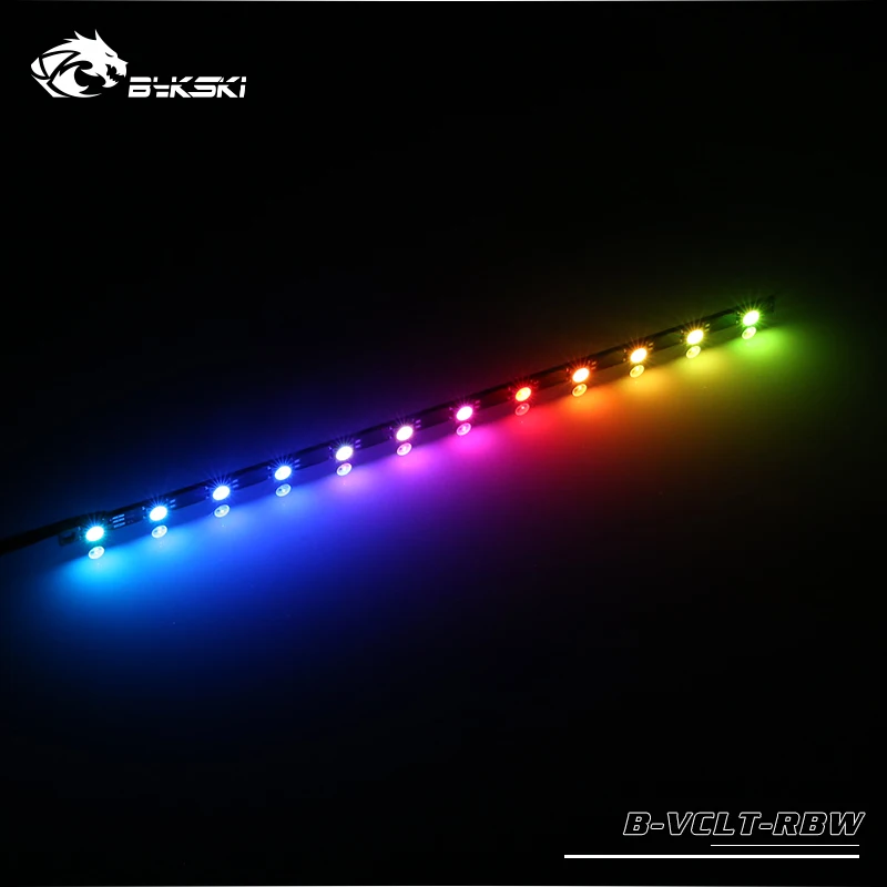 20cm Replace LED RGB Strip only for Bykski CPU/GPU Water Block Modify/12V RGB 4PIN or 5V RBW 3PIN Header to AURA SYNC/B-VCLT-RBW