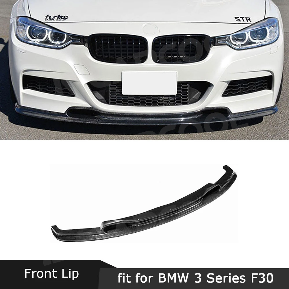 

Real Carbon Fiber Front Lip Spoiler for BMW 3 Series F30 F35 M Sport 320i 325i 328i 330i 2012-2018 V Style FRP head Bumper Chin