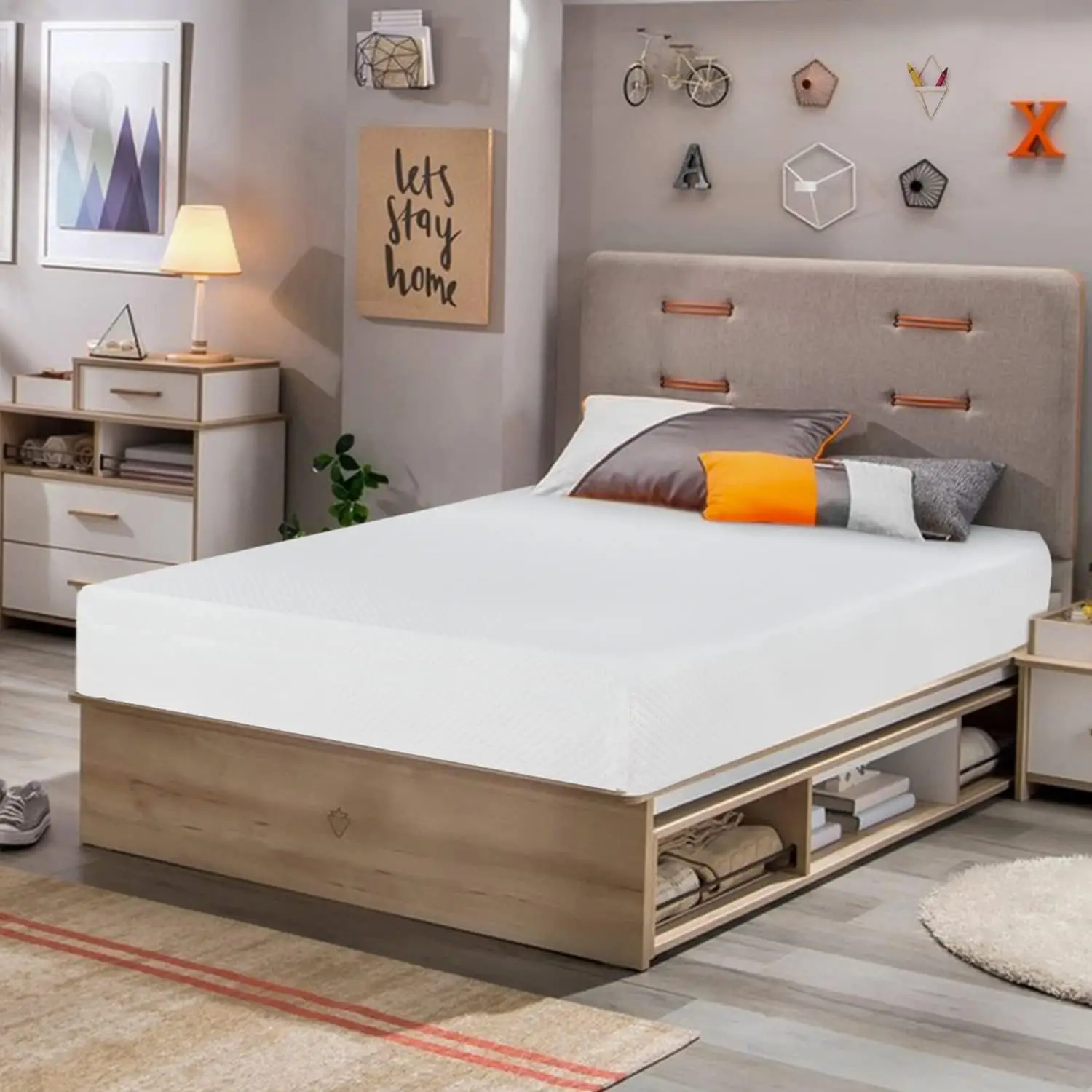 

8 inch Twin Mattress Gel Memory Foam Mattress for Cool Sleep Pressure Relief Medium Firm Mattresses CertiPUR-US Certified/Bed-in