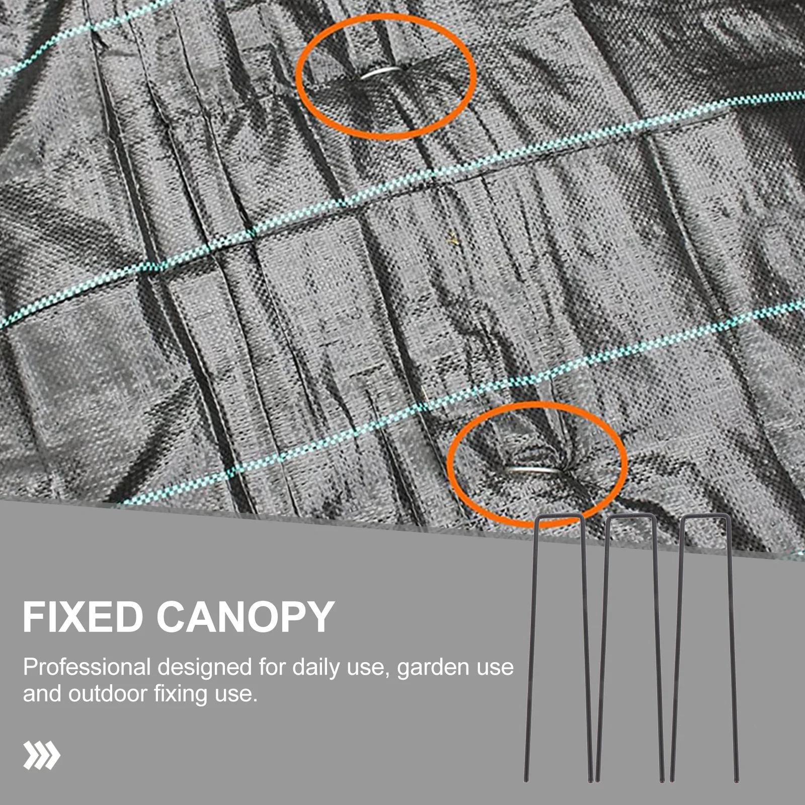 

20Pcs U-Shaped Lawn Ground Nails Iron Stakes Garden Fixing Pegs for Tents Tarps Canopies Artificial Lawn Plants Gardening