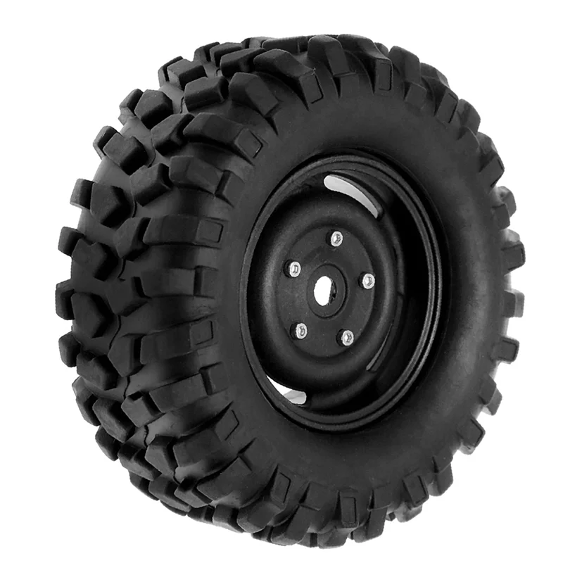 BAAO-4Pcs 95mm 1.9 beadlock roda aro conjunto de pneus para 1/10 rc rastreador carro traxxas trx4 rc4wd d90 axial scx10 ii iii redcat mst