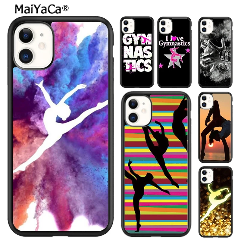 MaiYaCa gymnastics silhouette Phone Case For iPhone 16 15 SE2020 6 7 8 plus 11 12 mini 13 14 pro max shell  coque