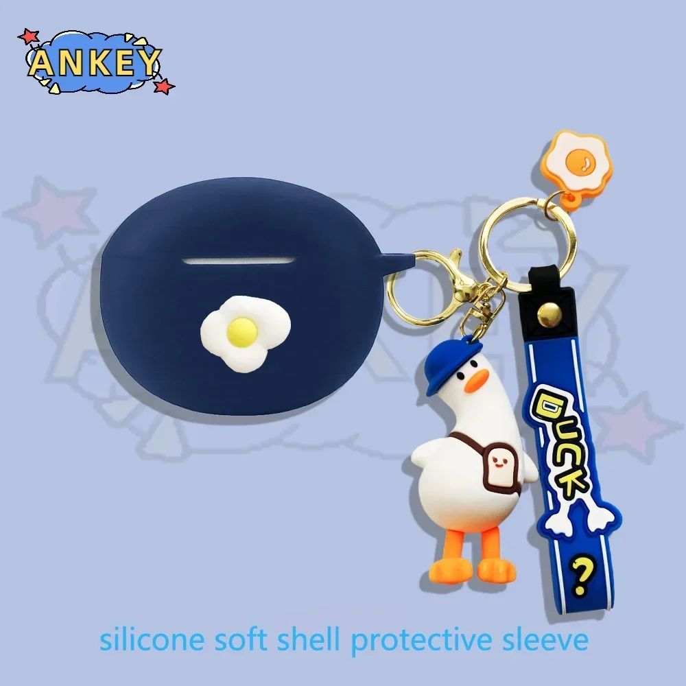 حافظة لهاتف Realme Buds Air 5، Air5 Pro، Air 6، Air6 Pro غطاء سيليكون لطيف على شكل بطة سماعات أذن ناعمة واقية لسماعات الرأس #2