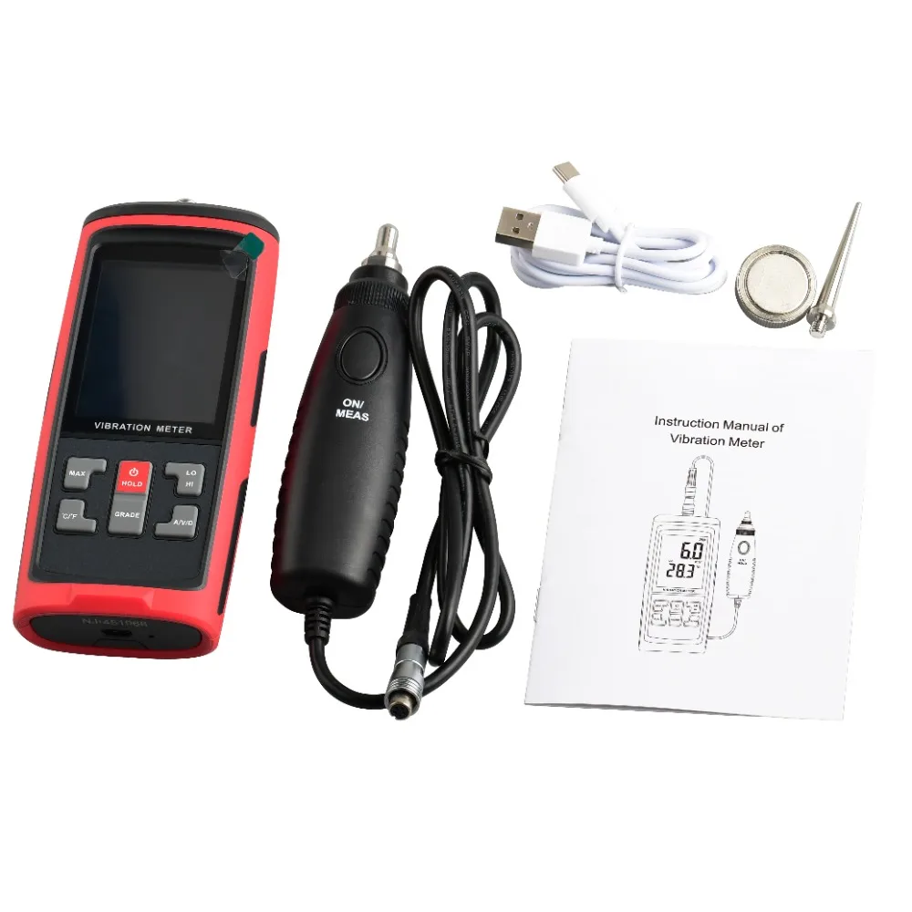 Vibration Meter Multimeter Conventional Vibration Measurement MeterTools with USB Charging for Machinery Manufacturing
