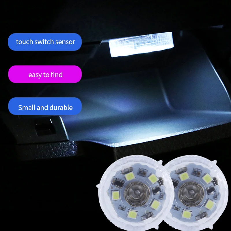 Universal Car Mini Led Touch Switch Light Auto Wireless Ambient Lamp Portable Night Reading Light Car Roof Bulb Interior Light