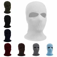2025 Winter Warm Ski Cycling 3 Hole Balaclava Hood Cap Full Face Mask Outdoor Hiking Warm Face Mask Windproof Winter Hats for