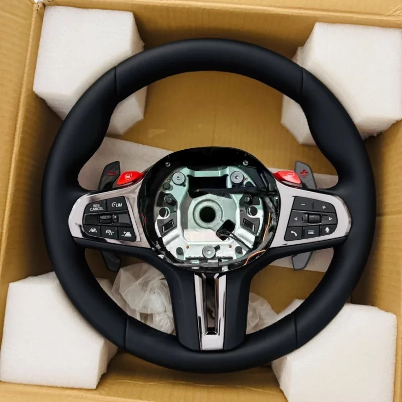 

Black leather steering wheel for G07 G08 G11 G12 G14 G15 G16 G17 G20 G22 G23 G24 G29 G30 G70 G80 G82 X3 X4 X5 X6