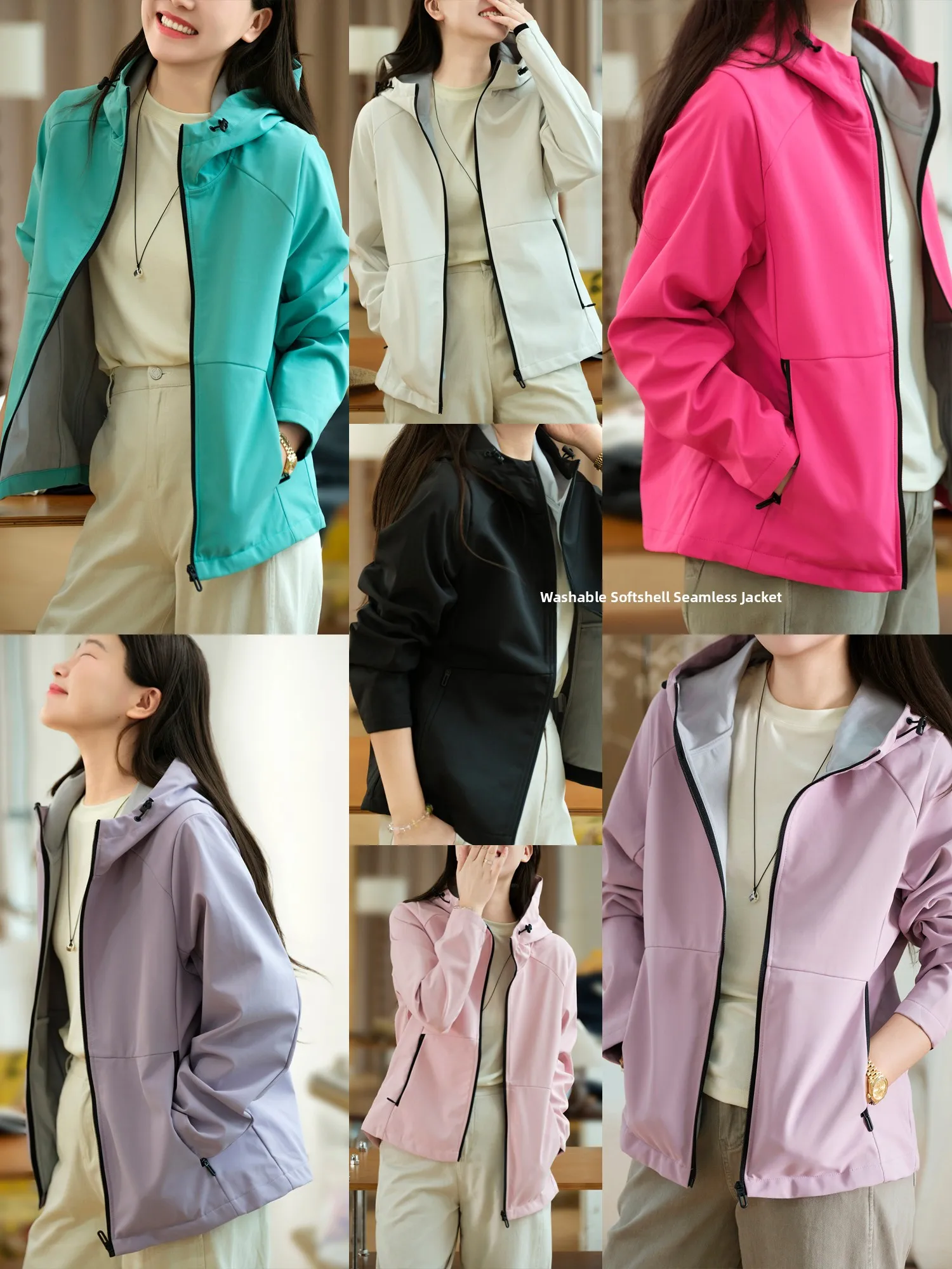 XiaoEr Brand Custom Three-Proof Soft  Jacket Hooded Vest Boneless Women's Casual Style Polyester Fiber Long Sleeve Coat