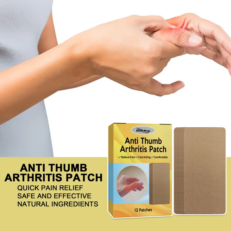 Parche para el cuidado de las articulaciones del pulgar: alivia el dolor del pulgar y al muñeca, soporte para las articulaciones del dedo con extractos naturales de semillas de coix, jengibre y regaliz