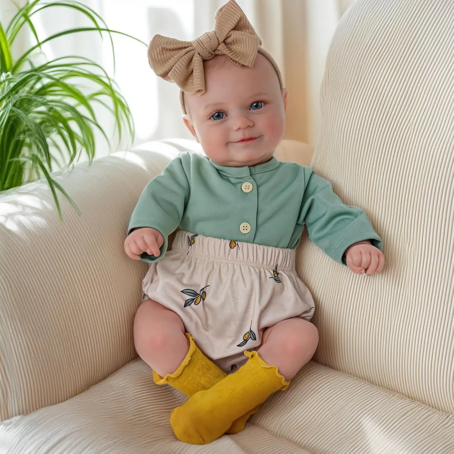 

20 in Cute Soft Reborn Baby Doll with Doll Accessories
