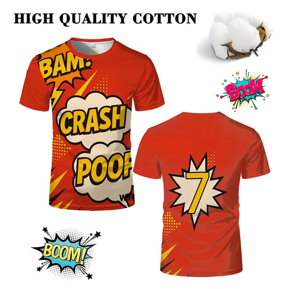 

Funny Graffiti 3D Printed T-shirt Street Fashion Hip Hop Short Sleeve Tops Party Casual High Quality Cotton Round Neck T-shirt