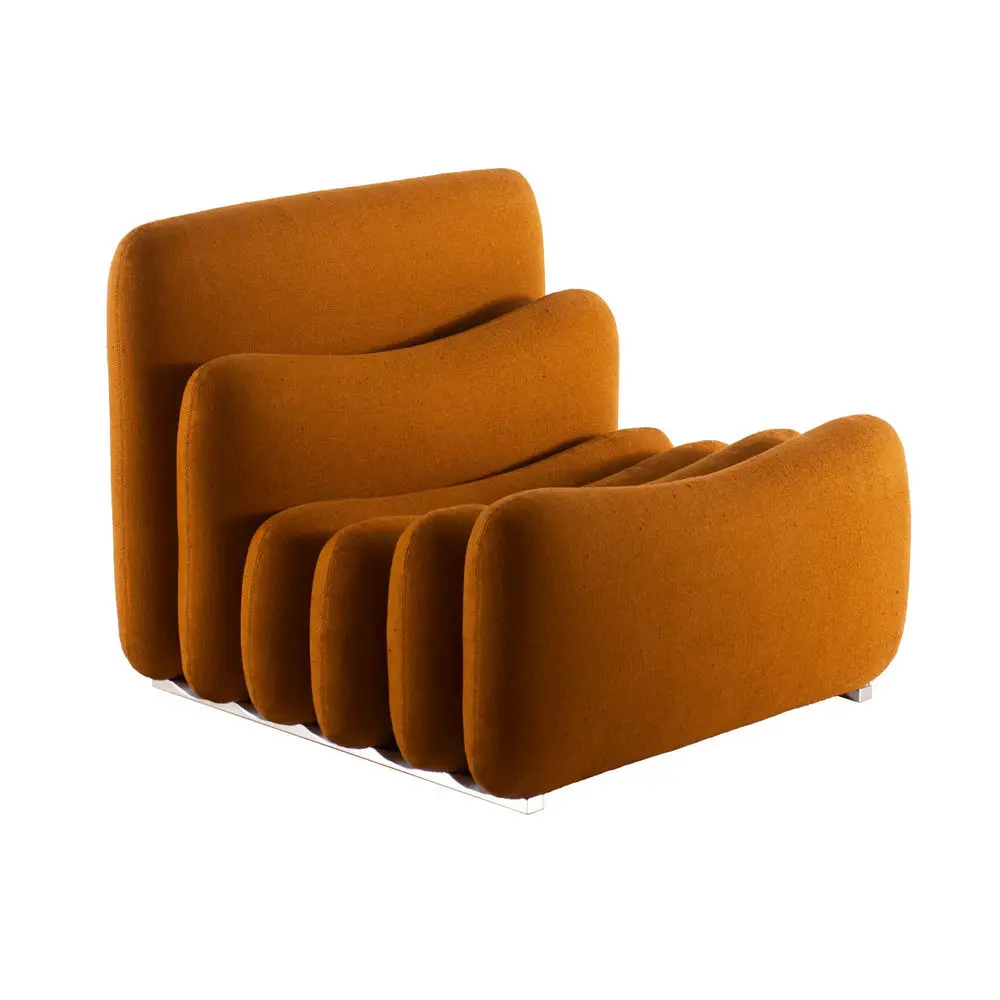 

#Nordic Design Special Shaped Sofa Chair Living Room Boucle Lazy Armchair with Footstool Velvet Combination Leisure Lobby Chair