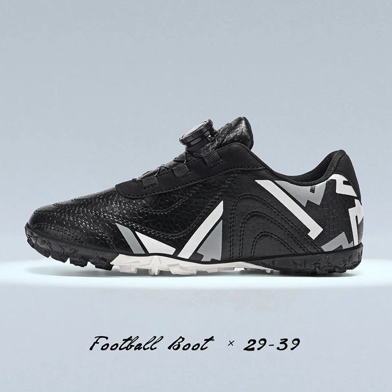 

Kids Turf Soccer Cleats, Breathable Non-Slip Rotating Buckle Football Boots, Professional Outdoor Training Shoes for Boys Girls