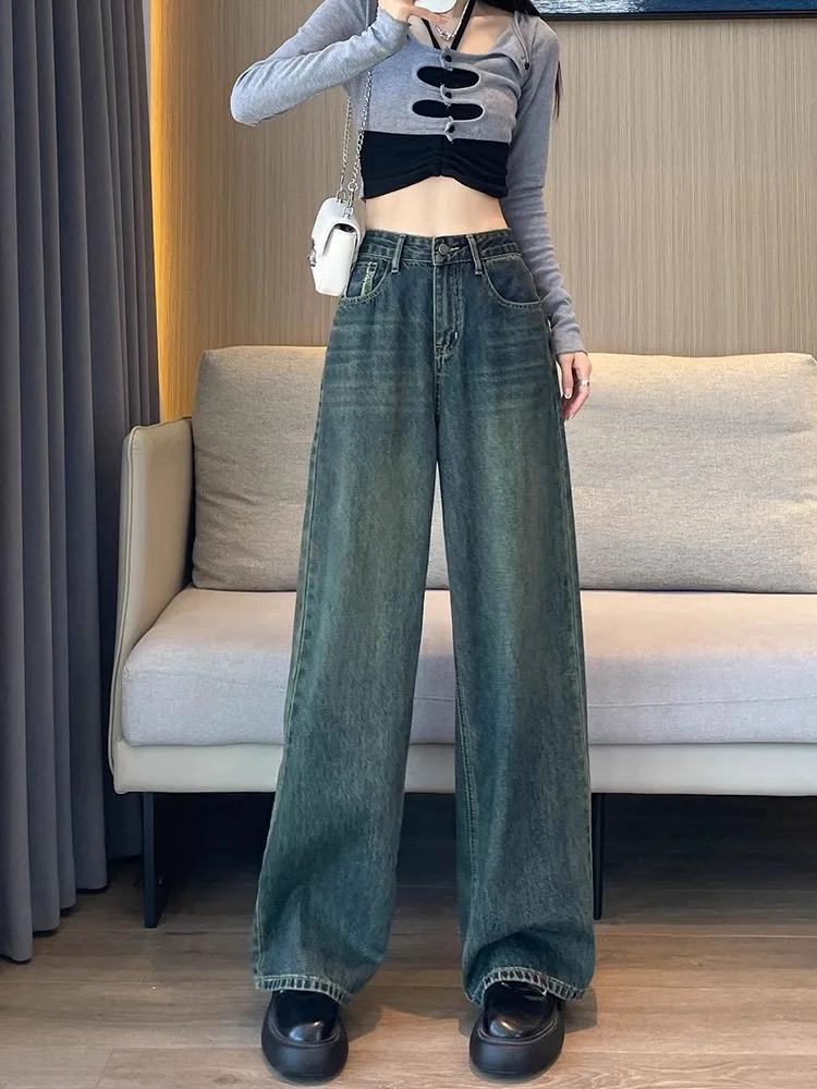 

Широкие брюки для молодых девушек, элегантные женские зимние двухслойные плюшевые жаккардовые брюки в стиле панк, деловые, повседневные, с мягкой подкладкой, уютные шерпы