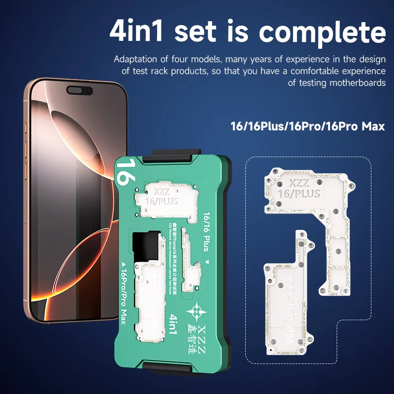 XZZ 4-in-1 Motherboard Test Fixture Holder for IPhone 16-16 Pro Max Logic Board Middle Layer Radio Frequency Function Tester