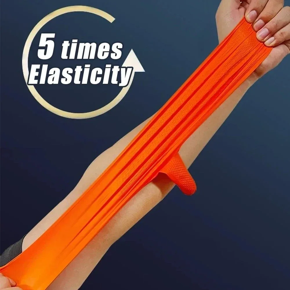 Diamond Grip Heavy Duty Nitrile Gloves​​ Rubber Anti-slip Mechanics Gloves Reinforced Palm​​ Oil-proof ​​Disposable Gloves​​