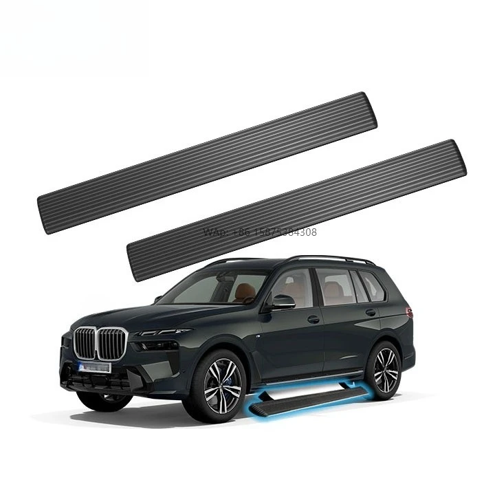 Liush X7 Electric Running Boards with Retractable LED Light Power and Automatic Pedal Side Steps for Auto