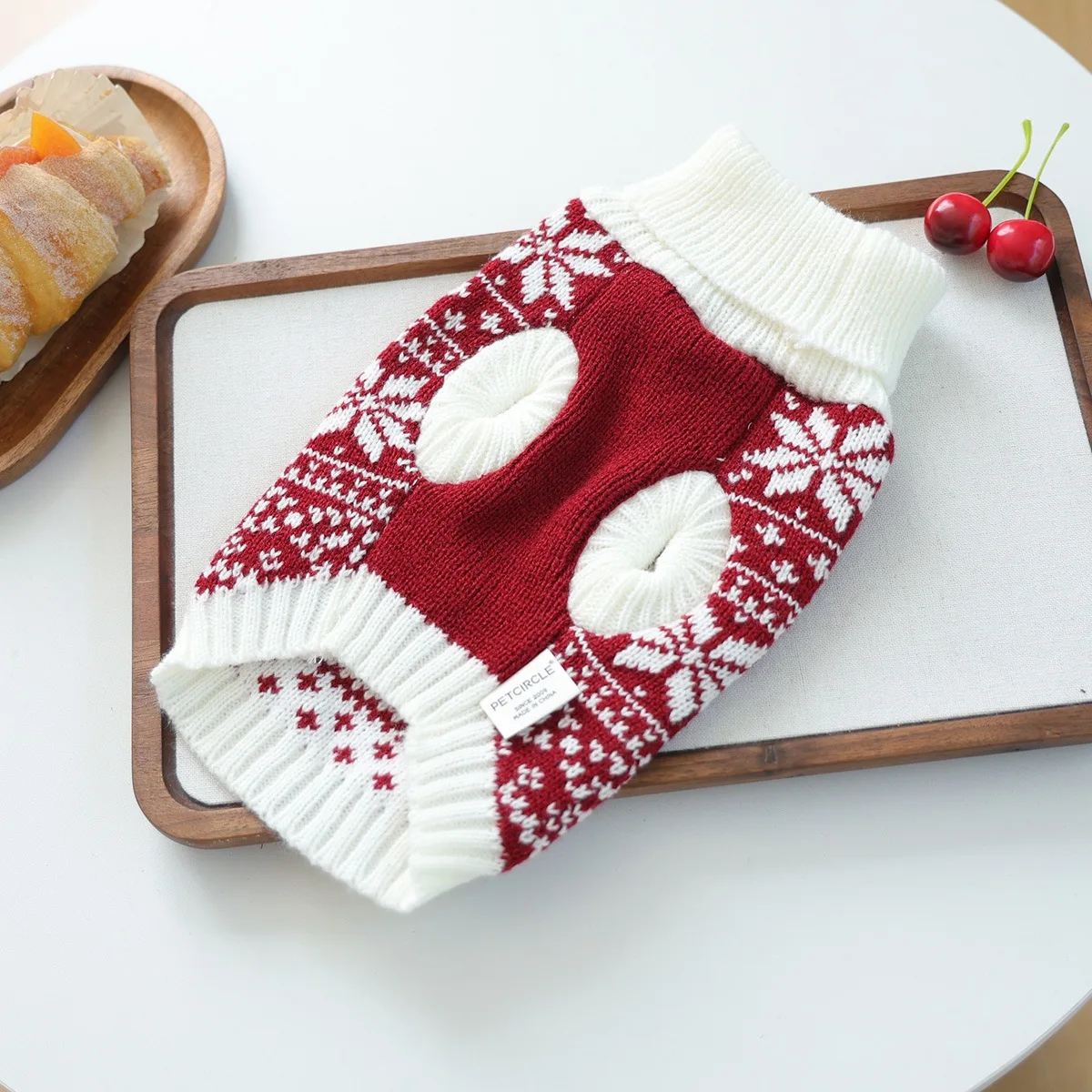 Gestrickte Winterkleidung für Hunde, Halloween, Weihnachten, Haustier, Yorkie, Toy, Pudel, Pullover, Mantel und Jacke, für Katzen, weiblich, männlich – Detail 8