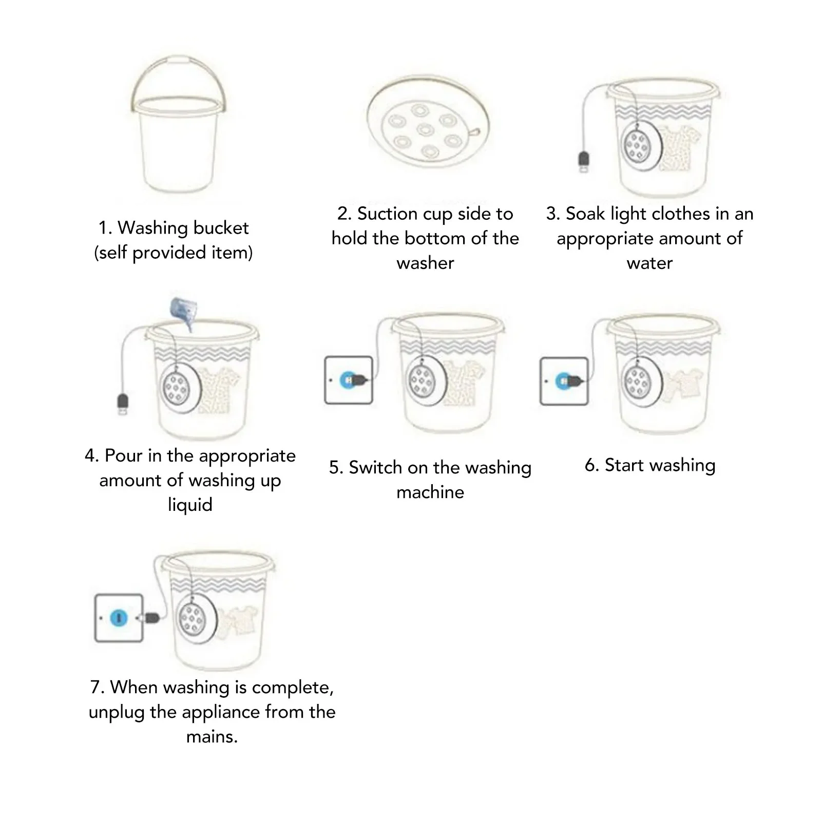 Mini ABS Silicone Washing Machine, Portable Ultrasonic Washing Machine - Multifunctional USB Powered Travel Cleaner