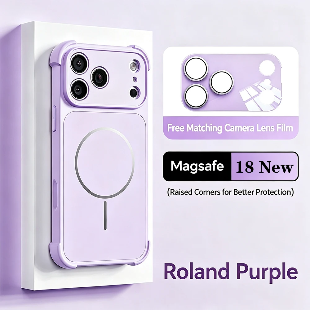 Kameraschutz Stoßfeste Magnetische Hülle Für iPhone 18 17 16 15 14 13 12 Pro Max Für Magsafe AG Gehärtetes Glas Objektiv Rückabdeckung – Detail 6