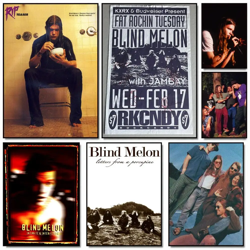 band B-Blind Melon-N Poster Removable Wall Sticker for Home Cafe Bar Office Interior Decor