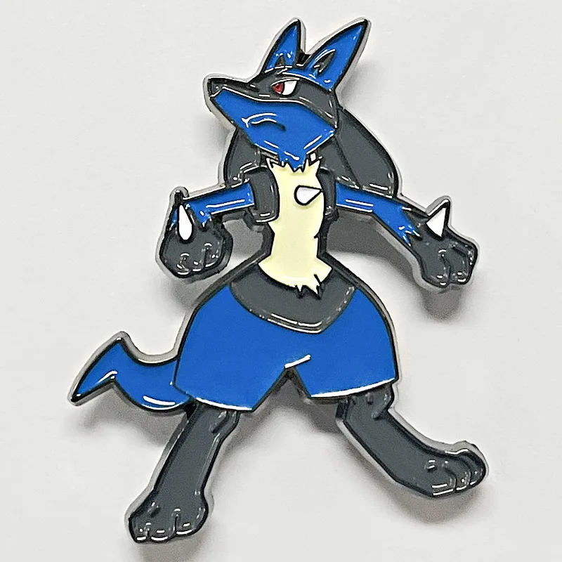 

Pokemon Lucario Anime Lapel Pins Backpack Jeans Enamel Brooch Women Fashion Jewelry Gifts Kawaii Elf Cartoon Badges