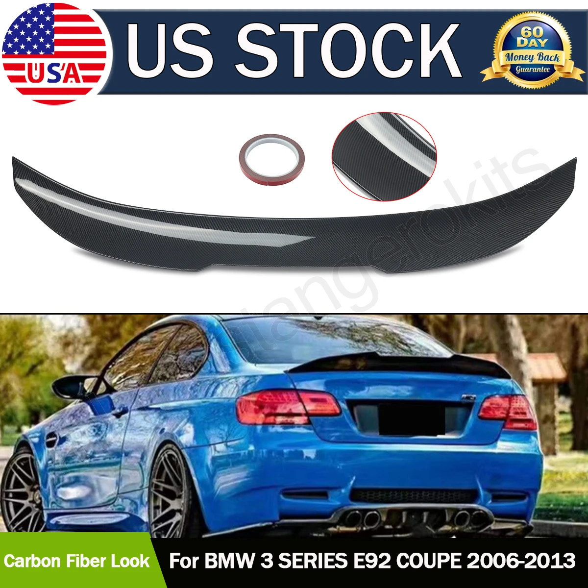 

M4 Style Rear Tail Wings Lip Glossy Black For BMW 3 Series E93 M3 Convertible 2006-2013 Rear Trunk Spoiler Magickit