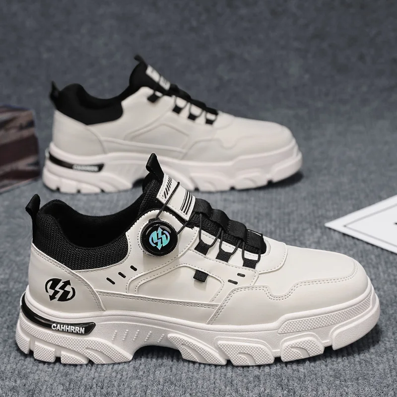 

Men's Boots Leather Surface Waterproof Sport Casual White Labor Protection Trendy Shoes Spring Summer New Arrival Work...