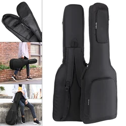 Oxford Fabric Electric Guitar Gig Bag Case Double Straps Pad 8mm Cotton Thicken Soft Cover Waterproof Backpack 101 x 33 x 6cm